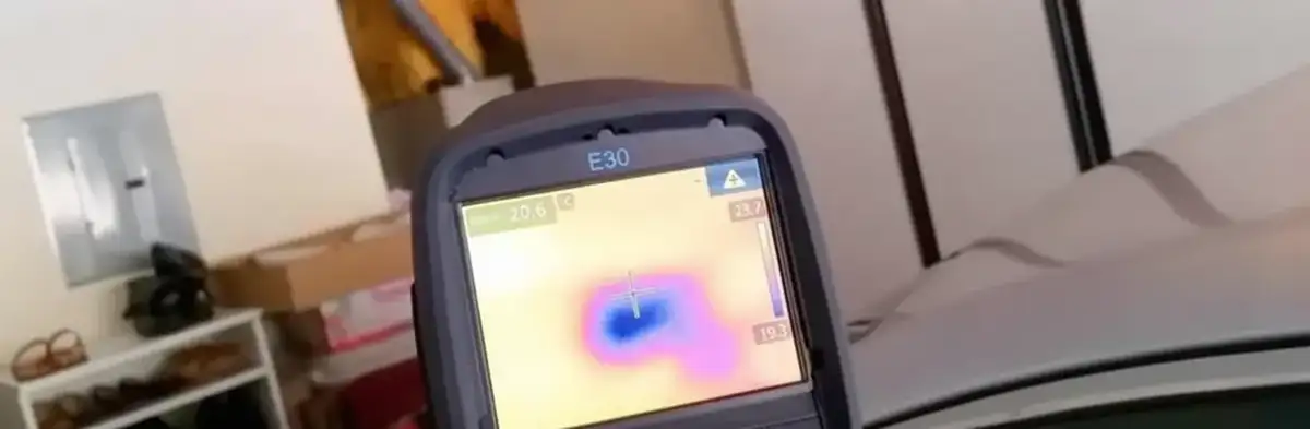 mold inspection using thermal imaging technology to detect moisture and hidden mold in a home in Chandler, AZ