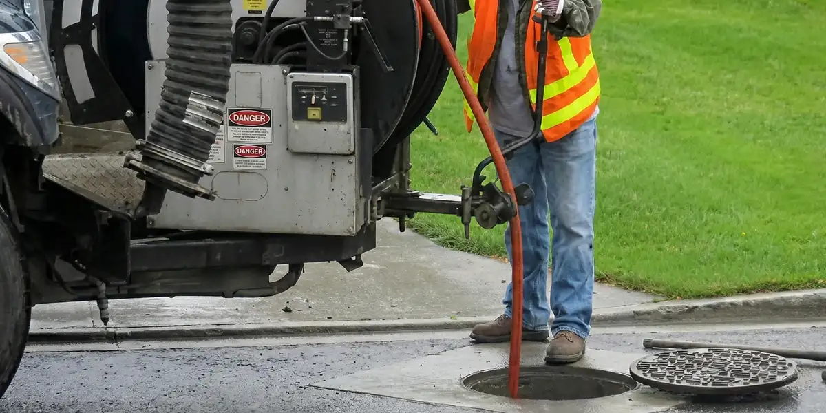 sewage clean up professionals using industrial equipment to remove contaminated wastewater in Chandler, AZ